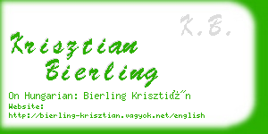 krisztian bierling business card